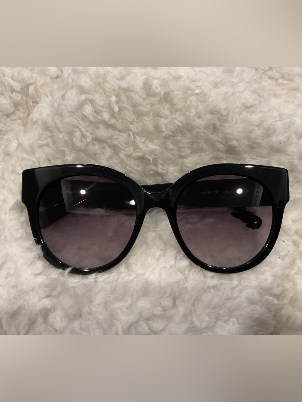 Longchamp Black Round Sunglasses